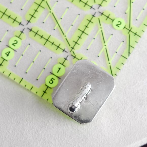 Vintage Sterling Silver Blue Crystal Pendant Angel Mark 13.45g Bezel Set - Picture 7 of 7